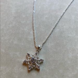 Delicate Silver Snowflake Necklace